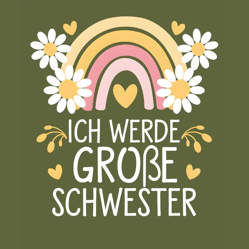Ich Werde Große Schwester Regenbogen Boho
