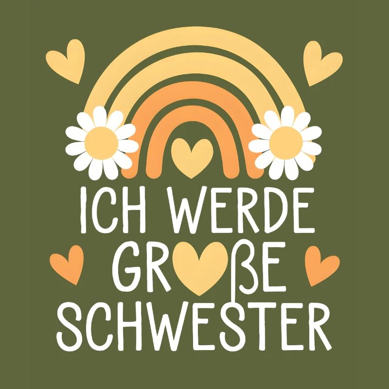 Ich Werde Große Schwester Regenbogen Boho