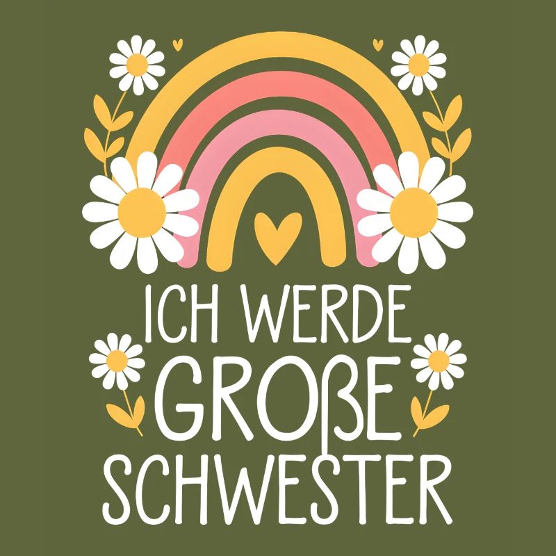 Ich Werde Große Schwester Regenbogen Boho