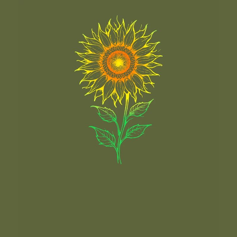 Stylized Sunflower Glow