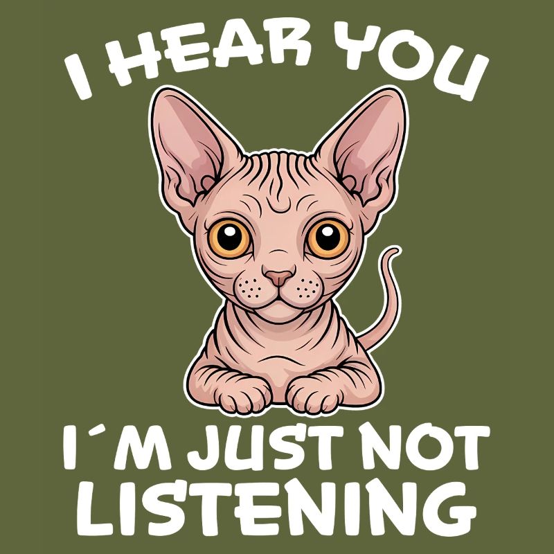 Chat Sphynx Disant Drôle Chat Sphynx Cadeau