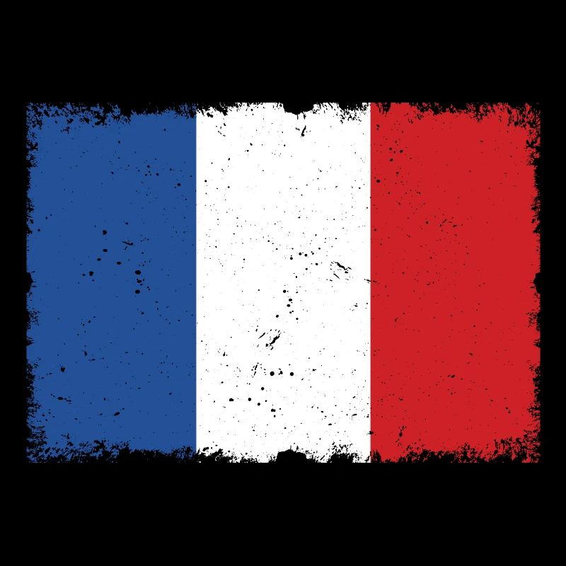 France Grunge flag