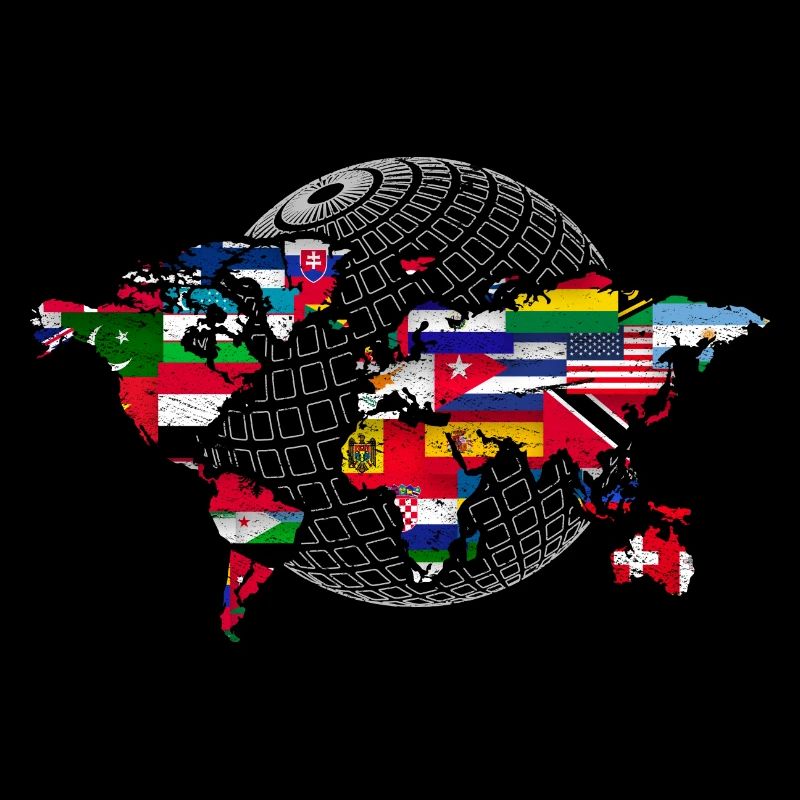 Travel Gift Globe International Flags