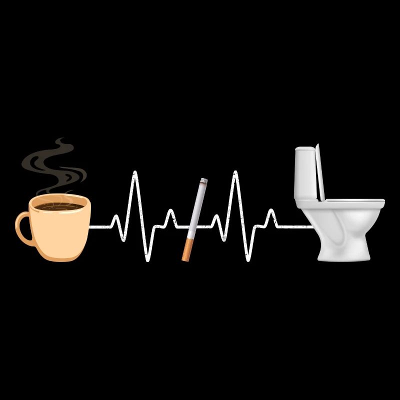 Kaffee Zigarette Toilette Witzig Raucher
