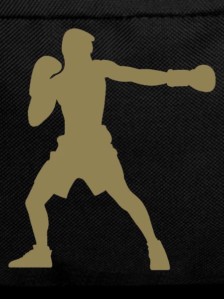 Boxer silhouette, vivid boxing design