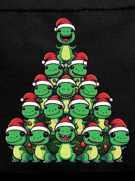 Weihnachts-Dinosaurier - T-Rex feiert unterm