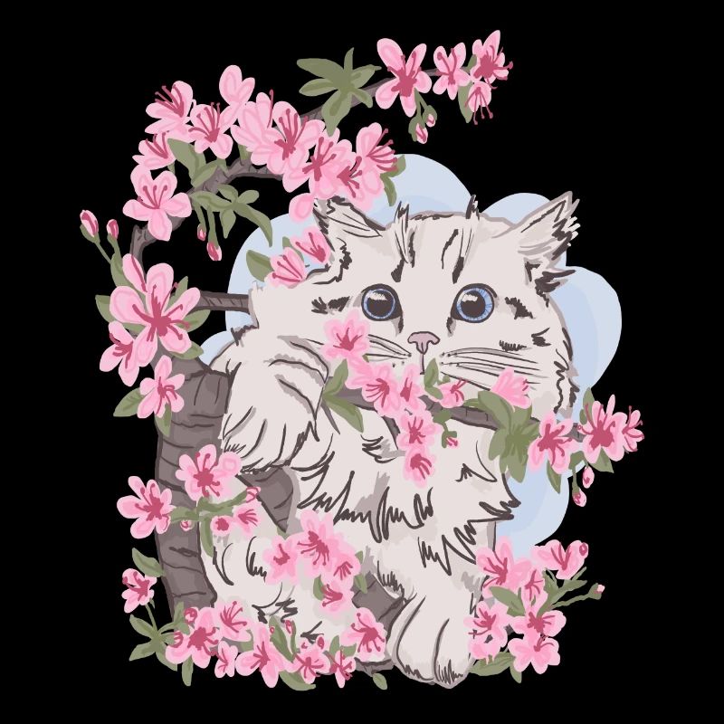 Katzen Blumen cats kitty