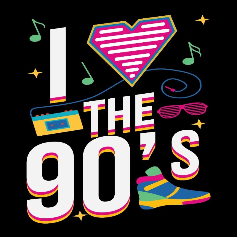 I Love 90s 90s Motto Party Outfit Gift