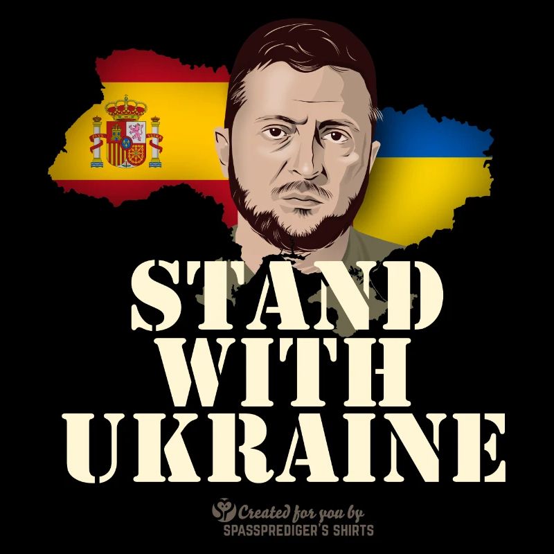 Ukraine Spanien Unterstützer T-Shirt Design