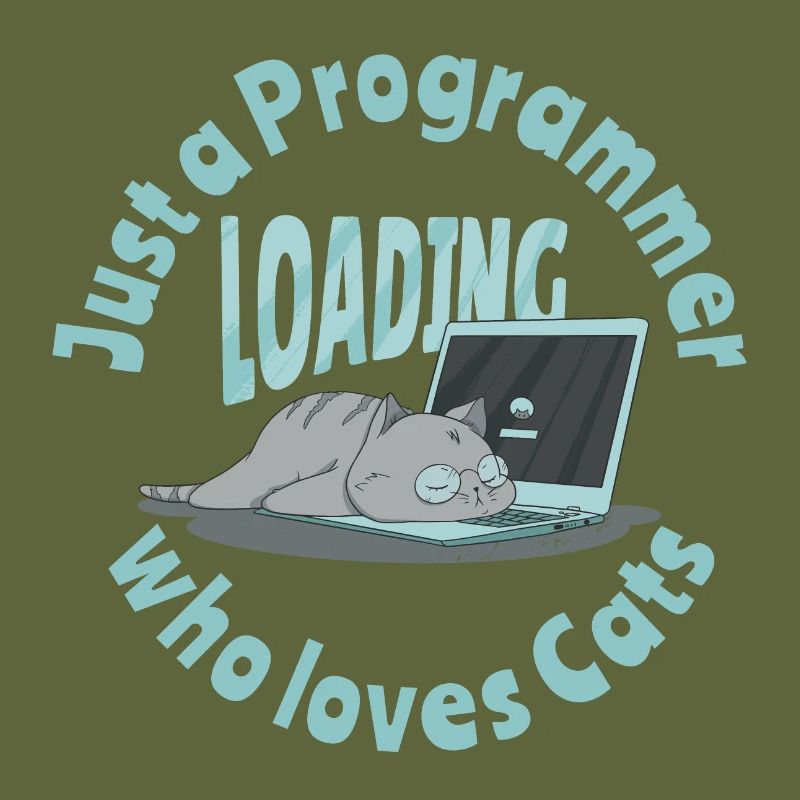 Nur ein Programmierer, der Katzen liebt