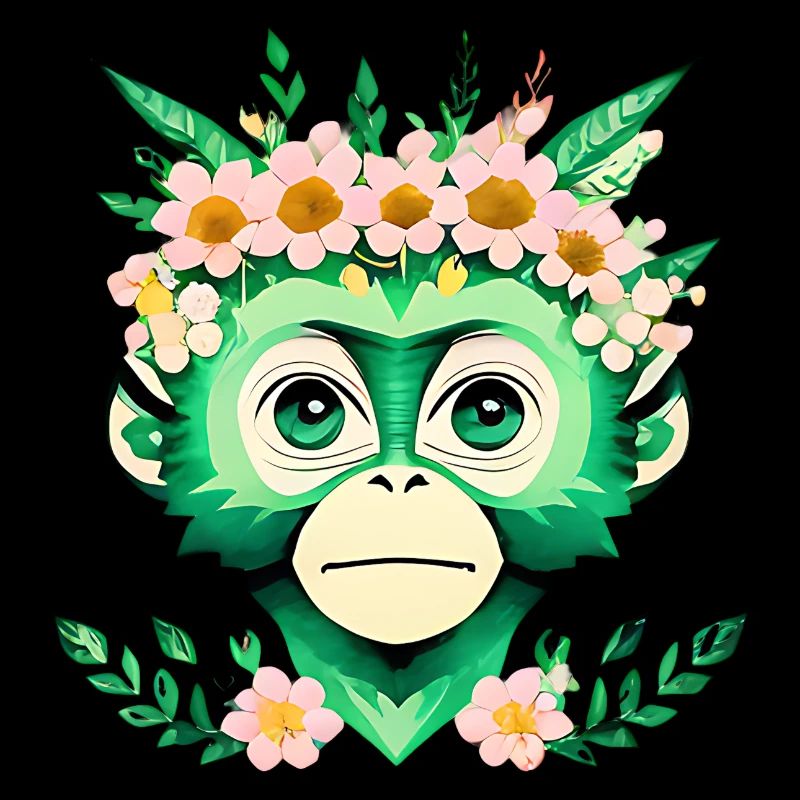 Flowery monkey friend