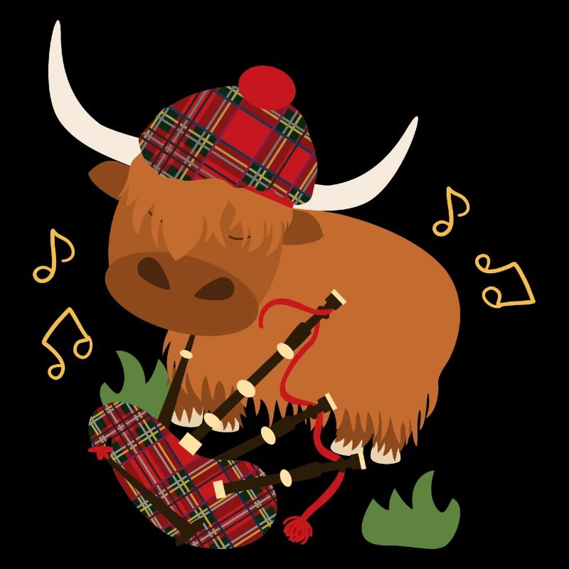 Cornemuse de jeu Highland Cattle - Orange