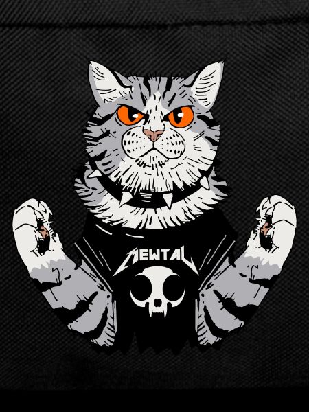 Cat loves rock music