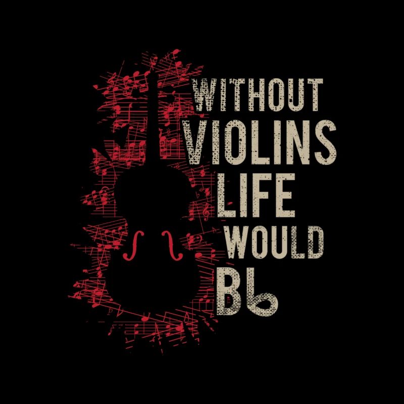 Without Violins Life Would B Flat Gift