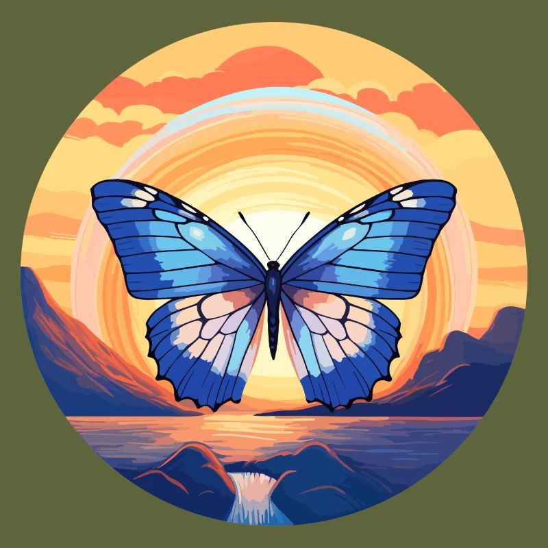 Blauer Morpho-Schmetterling