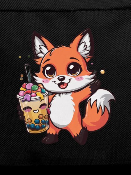 Kawaii Fox with Bubble Tea