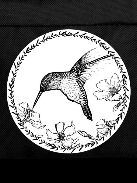 Hummingbird flowers circle