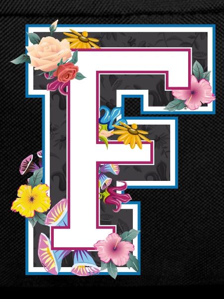 Letter F in varsity style