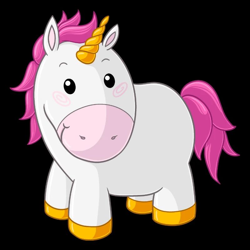 Pinkes glückliches Comic Einhorn