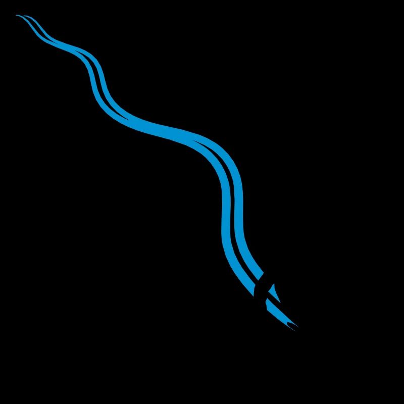 line path strokes tracks ski driving down mountain w