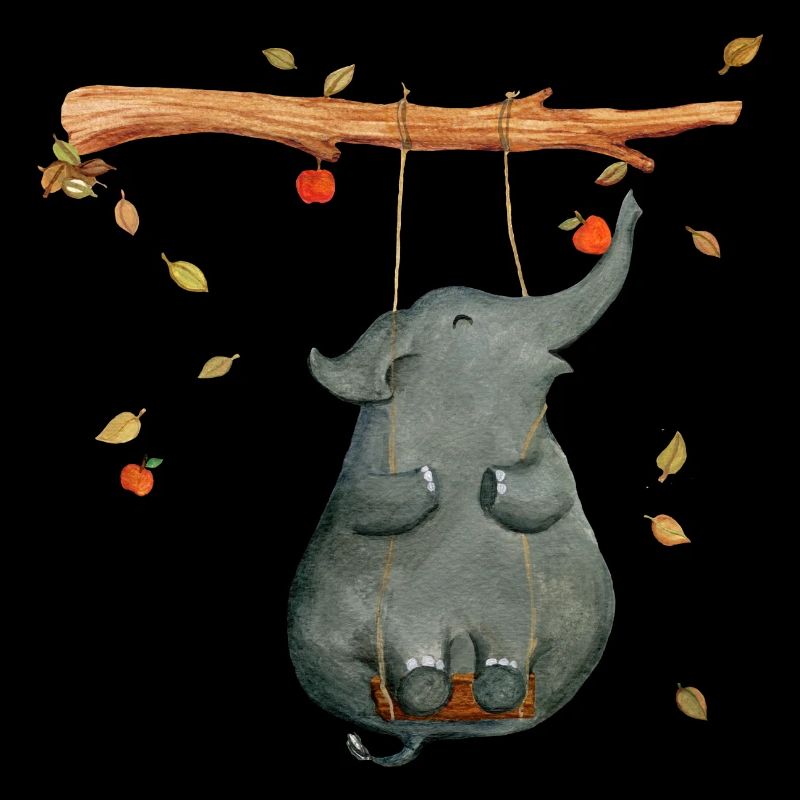 Elefant auf der Schaukel