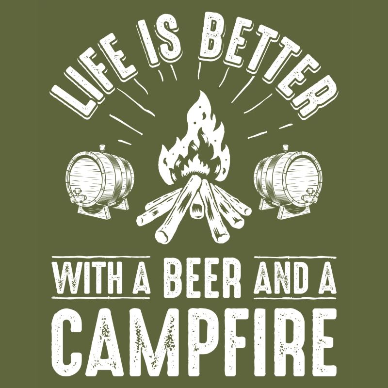 Lagerfeuer-Bierabend-Grafik