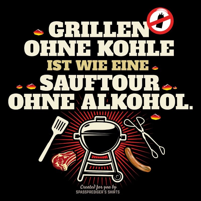 Grillen ohne Kohle Button