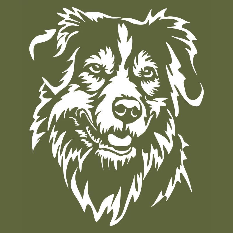 Australian Shepherd Kopf "Black Edition"