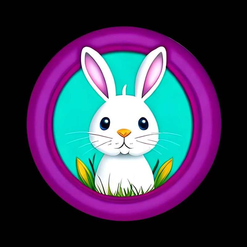 Rabbit White Purple Easter