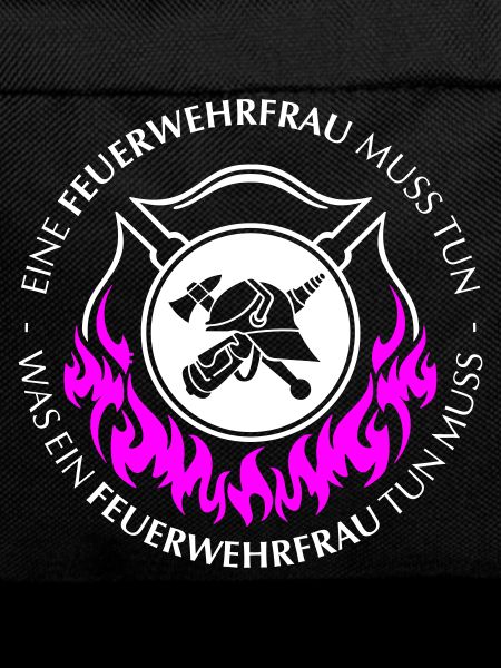 Eine Feuerwehrfrau muss tun hell