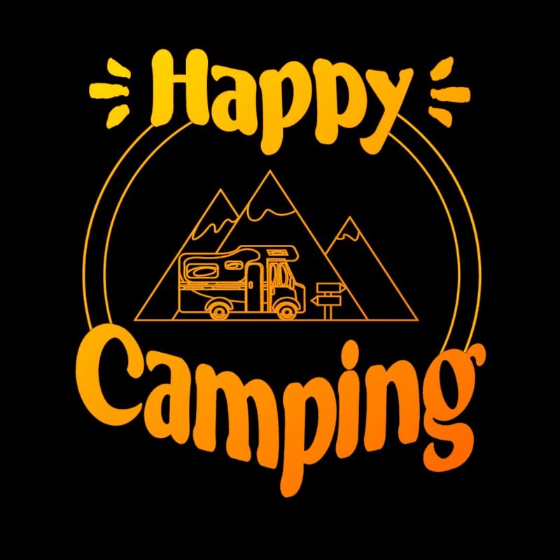 Happy Camping - conception graphique joyeuse et cool