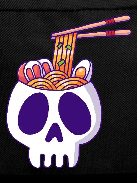 Skull and noodles