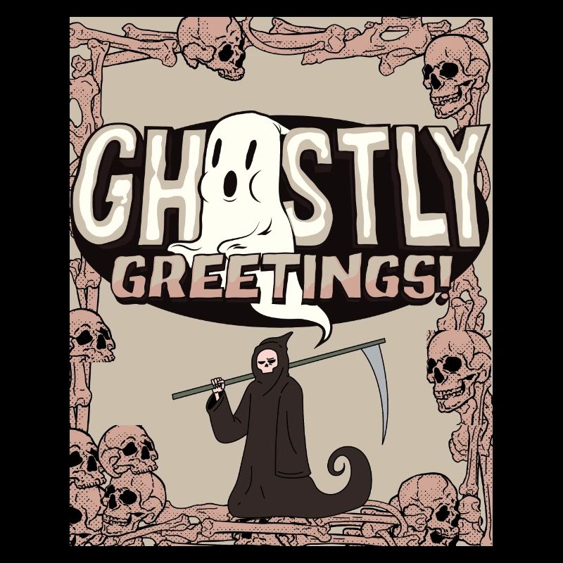 Geistlicher Sensenmann Grußdesign