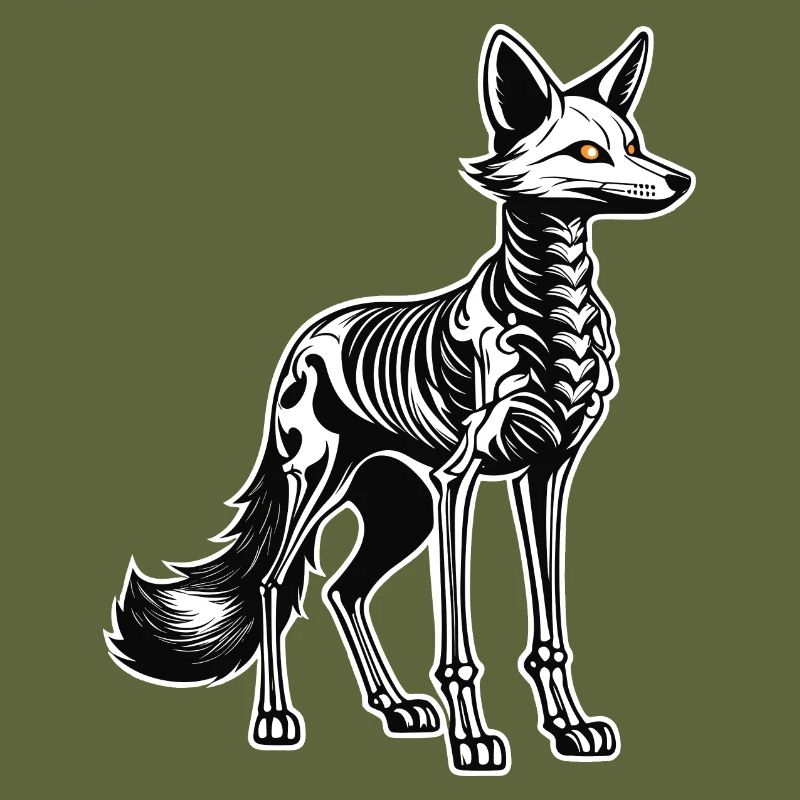 Fox Skeleton Illustration