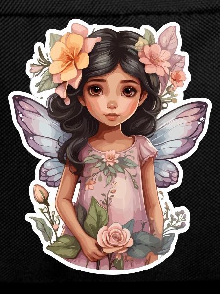 Little fairy with flowers