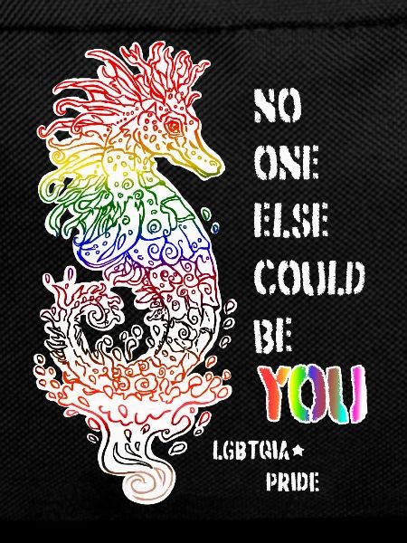 Proud LGBTQIA+ seahorse