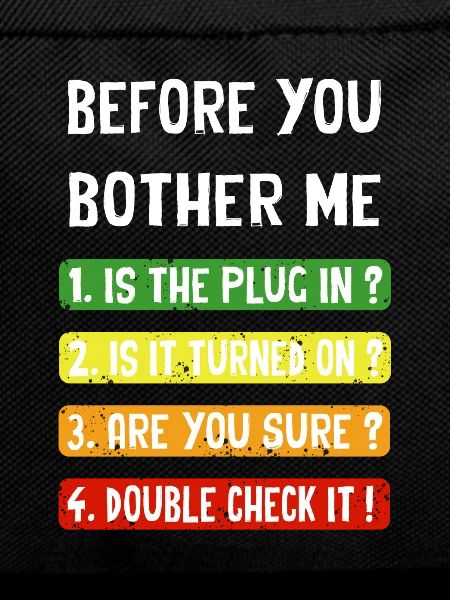 Before you bother me