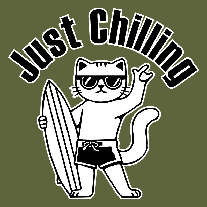 Chat surfeur - Design « Just Chilling »