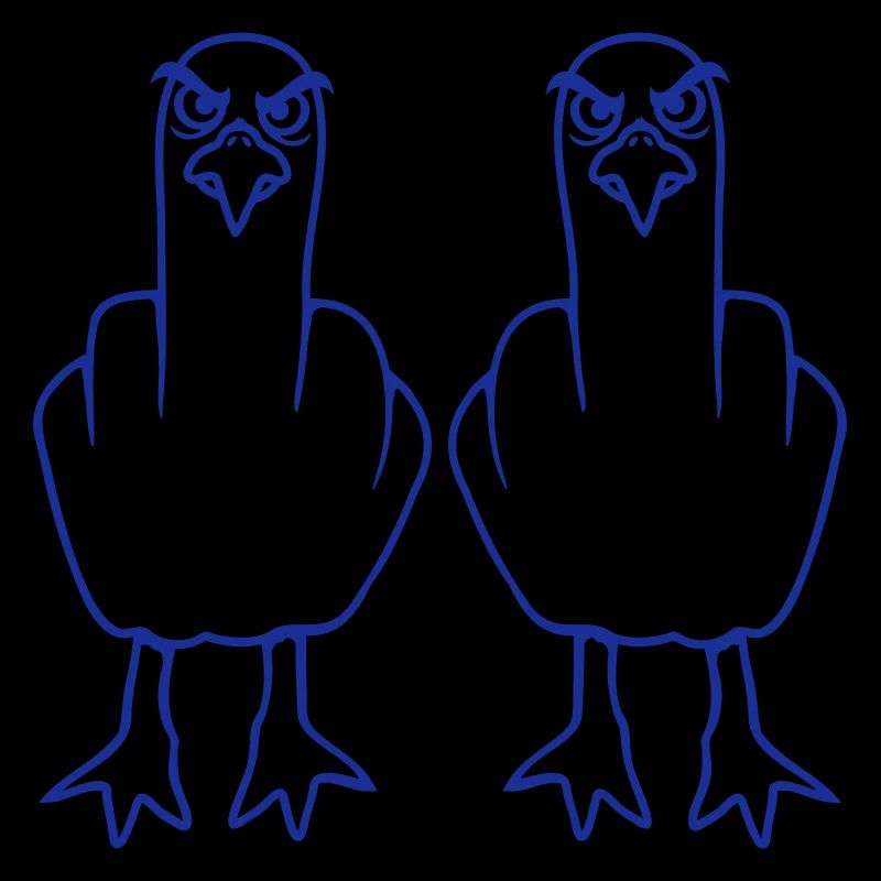 2 Seagulls Doigt d’honneur Insulte Stinkfinger Équipe