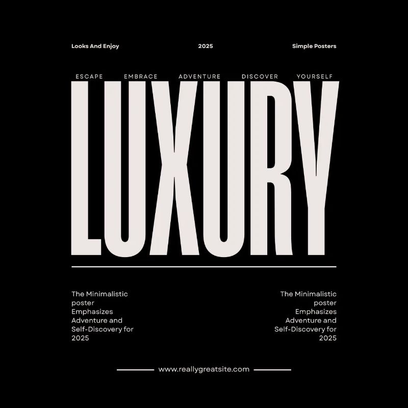 Typographie majuscule de luxe