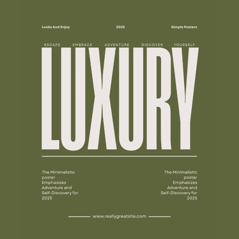 Typographie majuscule de luxe