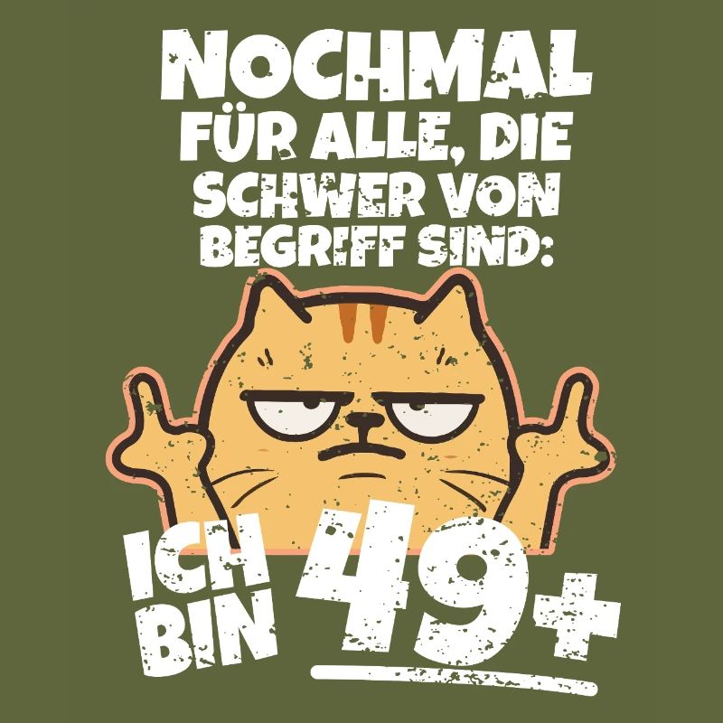 Mittelfinger Katze 50 Geburtstag