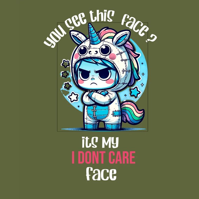 Grumpy Unicorn – I Don't Care Face