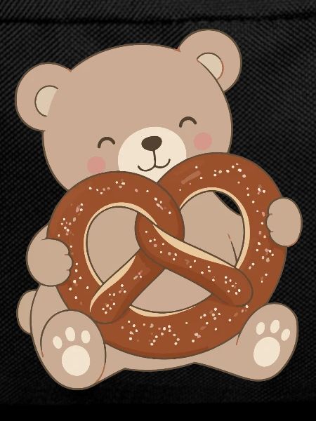 Cute Bear with Pretzel Description