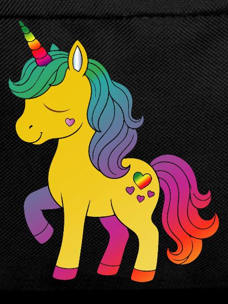 Regenbogen Einhorn Cartoon Design