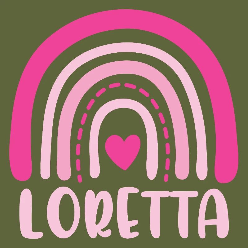 Loretta Pink Boho Regenbogen mit Herz