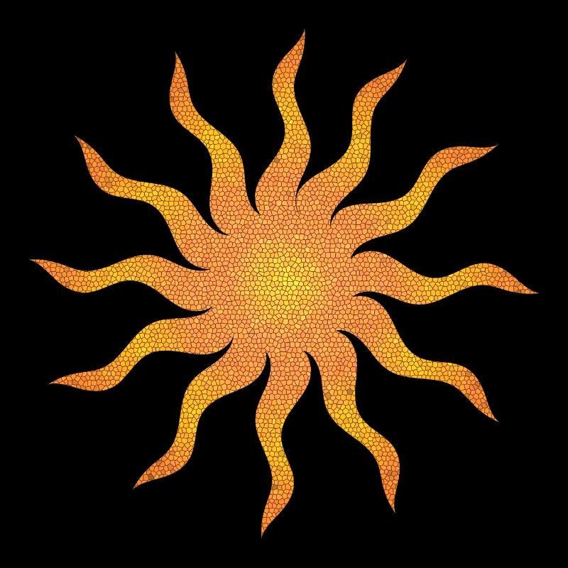 mosaic sun
