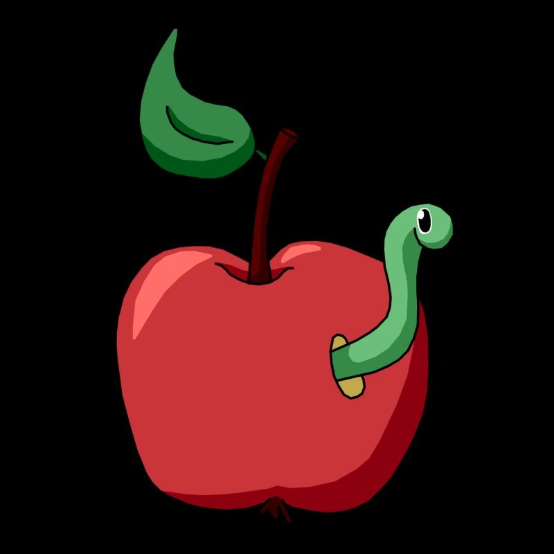Pomme et ver