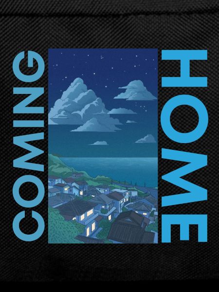 Coming Home blue font