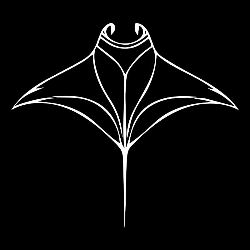 Manta rays in elegant flight